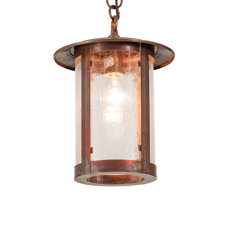 Fulton 1 - Light Vintage Copper Lantern Pendant