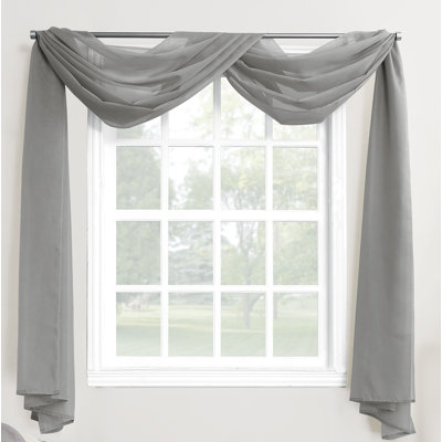 Écharpe de fenêtre en voile transparent Monona