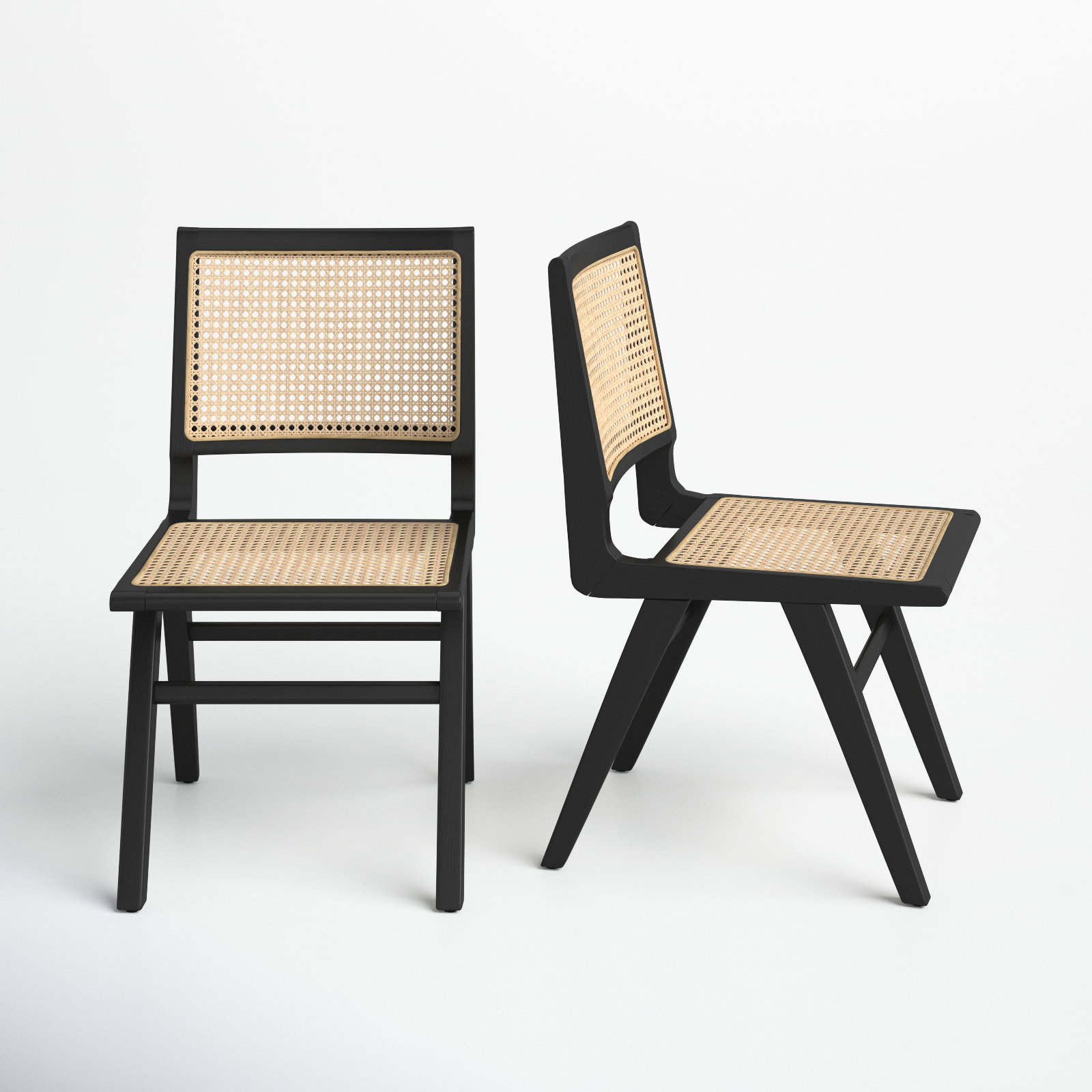 Atticus Side Chair, Black/Natural