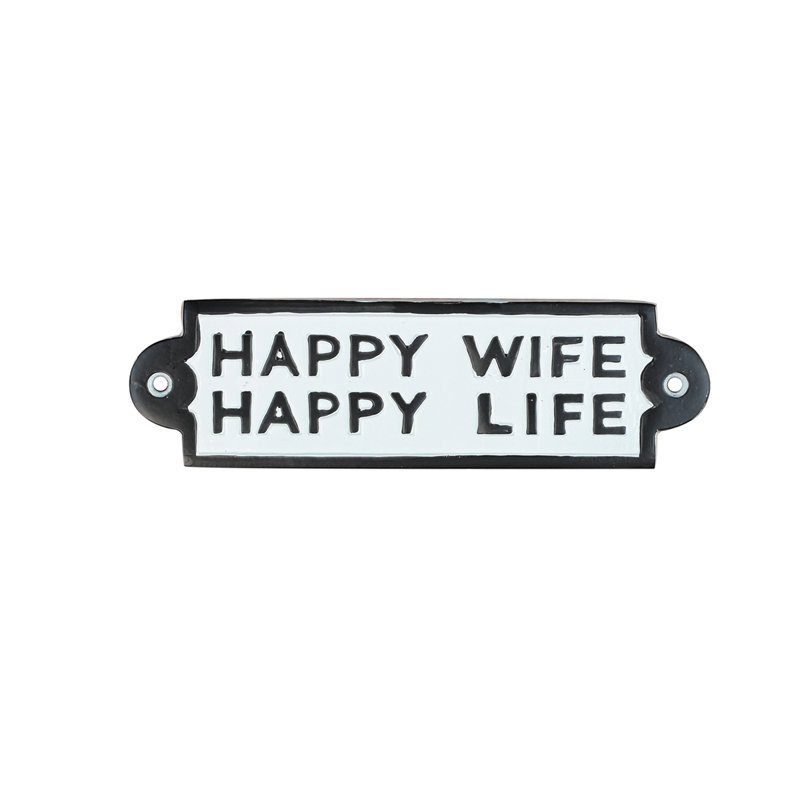Metal Happy Wife Happy Life Office Wall Art Living Room Sign Kitchen Home Decor Metal Happy Wife Happy Life Office Wall Art Living Room Sign Kitchen Home Decor