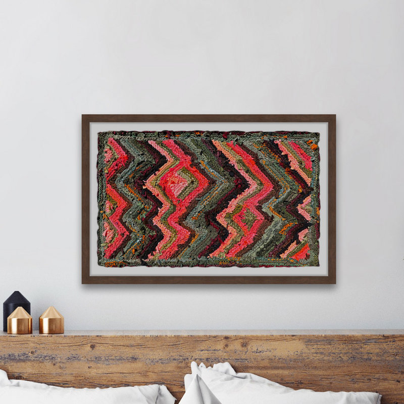 Wavy Line Pattern - Single Picture Frame Print, 20cm H x 30cm W x 3.81cm D