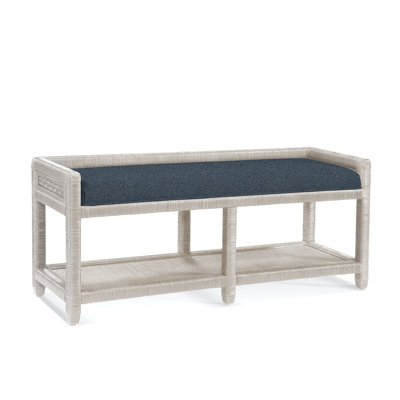 Glinda Wicker Shelves Storage Bench by Birch Lane