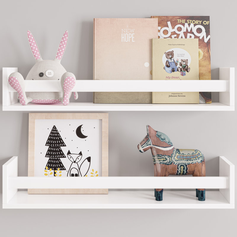 Rigga 23" Floating Shelves with Front Bar