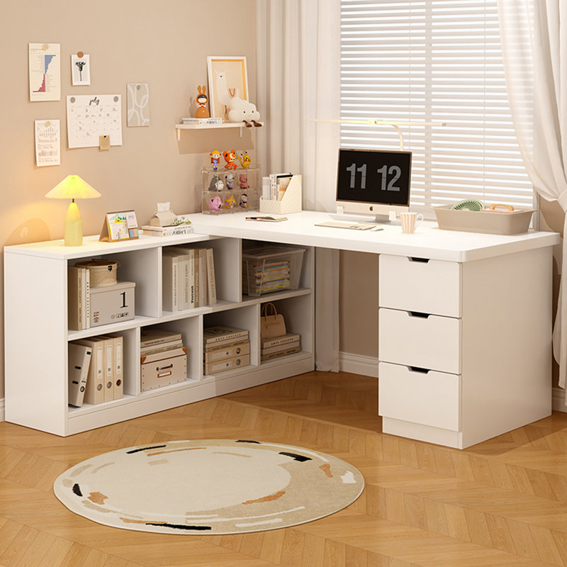 Bureau en bois massif en forme de L, H 29,92 po x l 51,18 po x P 51,18 po
