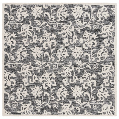 Metro Hand Tufted Wool And Cotton With Latex Floral Rug