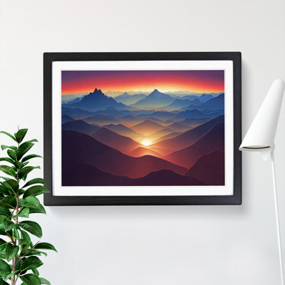 Majestic Mountain Sunset - Single Picture Frame Print