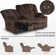 Power Reclining Loveseat Sofas with Heat, Console and Massage, Cup Holders, Fabric Upholstered