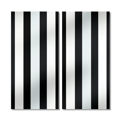 Harmonie de lignes noires et blanches rayées - impressions sur toile modernes