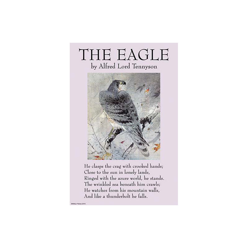 « the eagle » par alfred tennyson, affiche rétro