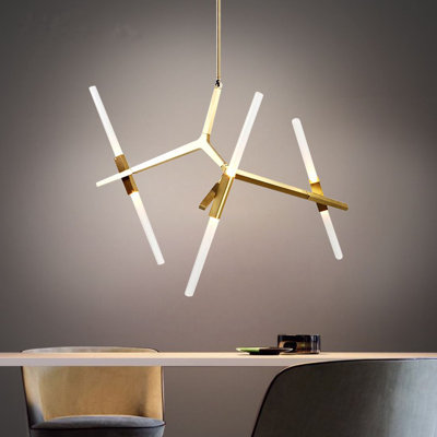 Lustree linéaire 6 lumières spoutnik modern Nicollet