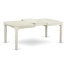 Ensemble de table de salle à manger 5 pièces comprenant une table de salle à manger rectangulaire avec feuille papillon et 4 chaises rembourrées en similicuir pour étang, blanc lin-476910610-427462061-427462060