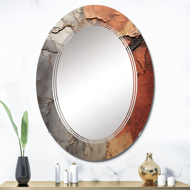 Biala - Miroir mural moderne ovale, 36 po x 24 po