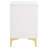 White And Gold 2-Drawer Rectangular Nightstand