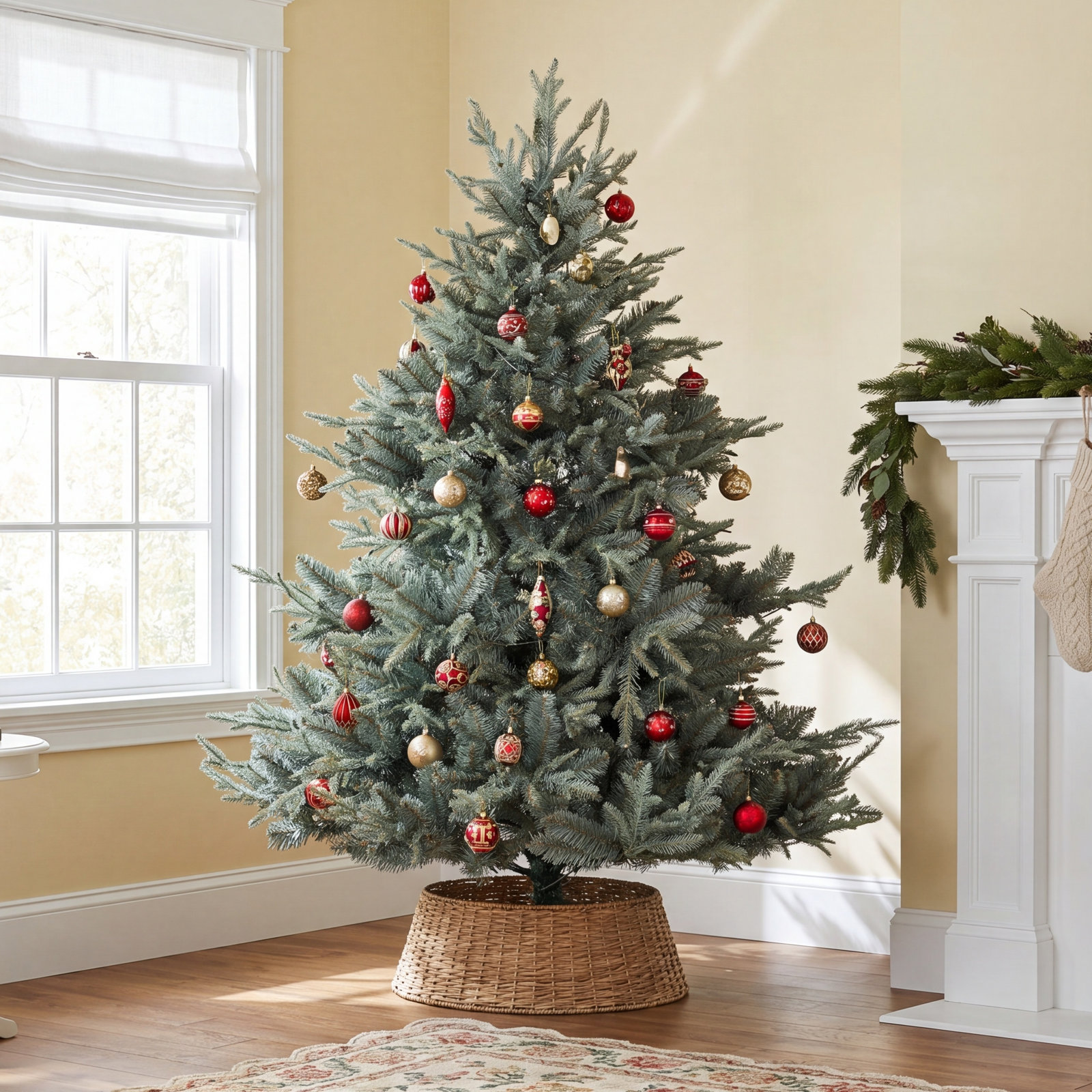 Pre-Lit Pine Christmas Tree, 5'