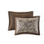 Édredon pour très grand lit 12 pièces - bleu / brun avec draps en coton et motif cachemire attrayant au design élégant-122456119