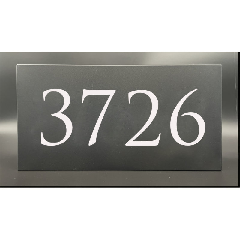 Panneau d'adresse en aluminium illuminé - sans bordure, Noir