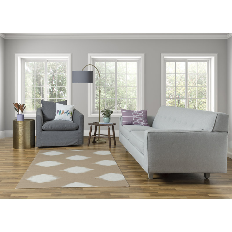 Kavita Chenille Polka Dots Indoor Rug, Rectangle 4' x 6'
