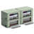 Small Storage Box Foldable with Window & Handles 4 Pack in Teal