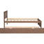 Structure de lit simple moderne en noyer avec lit gigogne - offrant une expérience de sommeil confortable dans un design robuste et élégant-859285416