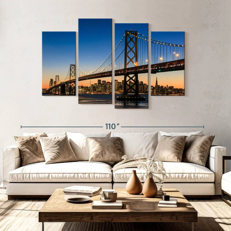 Lilie SF Bay Bridge Blue Hour, 54" H x 84" W
