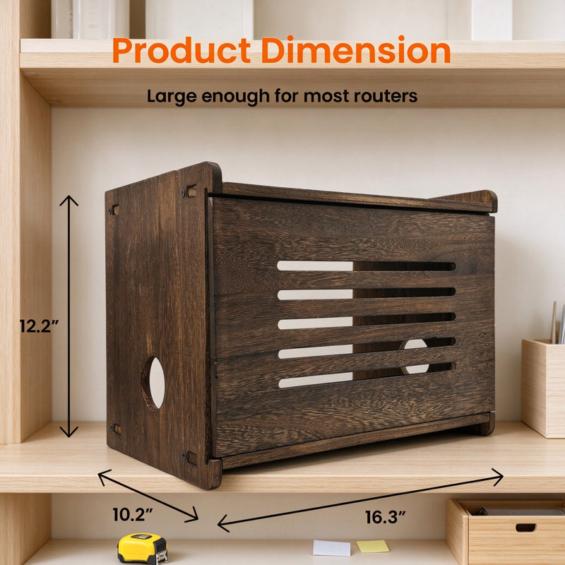 Solid Wood 12.2 " H Media Shelves
