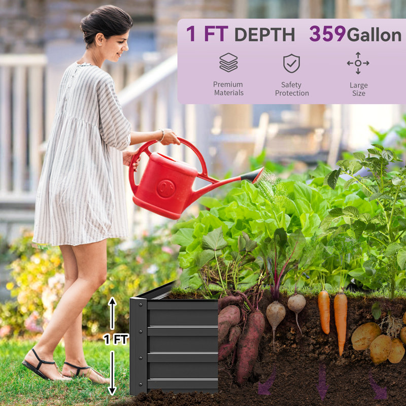 Sauliner Metal Raised Garden Bed