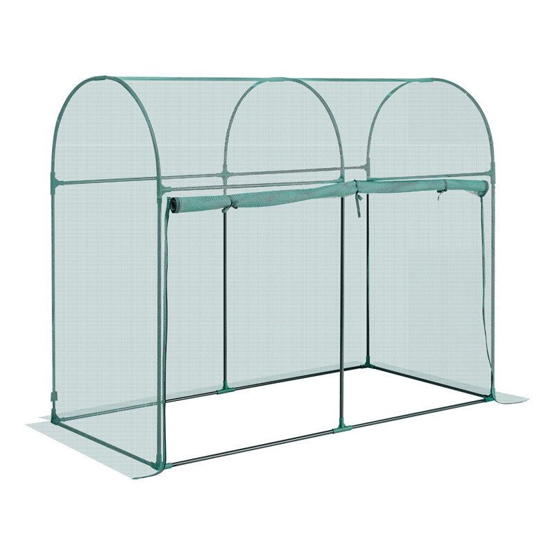 Crop Cage, 5.9 x 2.98 x 4.9 ft Plant Protection Tent with Zippered Door, Wind-Resistant Tall Crop Cage, Easy to Install, Outdoor Raised Bed Cover with Frame, Plant Netting for Garden Patio Lawn