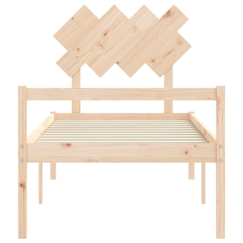 Bed Frame with Headboard, White, Super King (6')