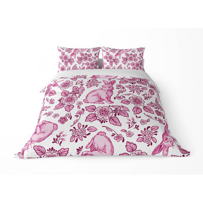 Bunny Toile Lightweight Decorative Comforter Set