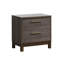 Table de chevet en bois avec 2 tiroirs bicolores