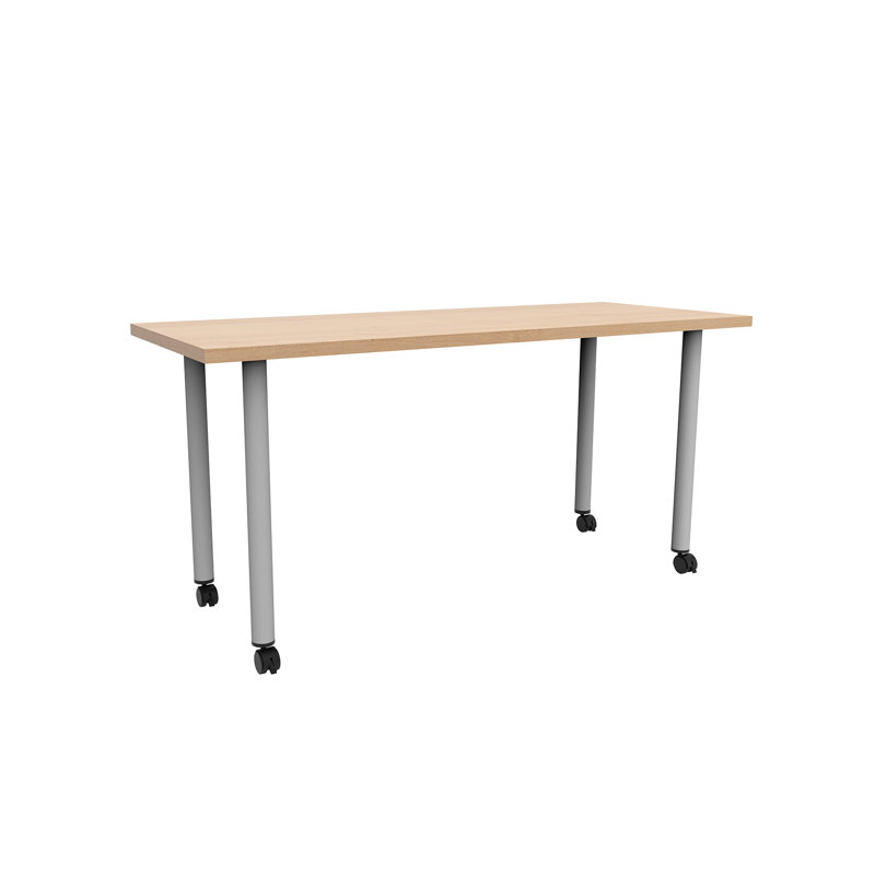 Table multi-usage avec pieds et roulettes Jurni, H 29,50 po x L 60 po, Brun
