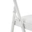 Chaises en fer blanches pliantes élégantes - Sièges de coussin en PVC rembourrés d'éponge pour la maison et les événements
