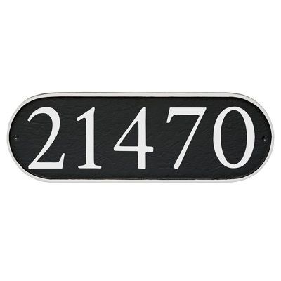 Plaque d’adresse murale 1 ligne allongée serif
