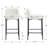 26" Counter Height Bar Stools With Curved Back, Modern Upholstered Armless Bar Stools With Black Metal Frame For Kitchen Dining Room Home Bar Pub-284126004