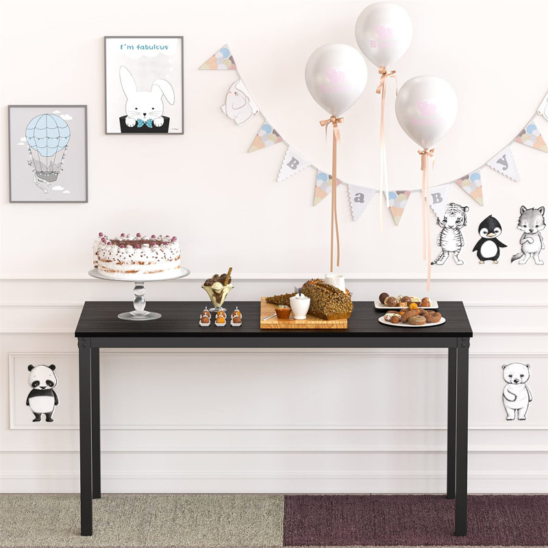 Bureau d'écriture Damera, Noir, Noir, H 29,53 po x l 39,37 po x P 23,62 po