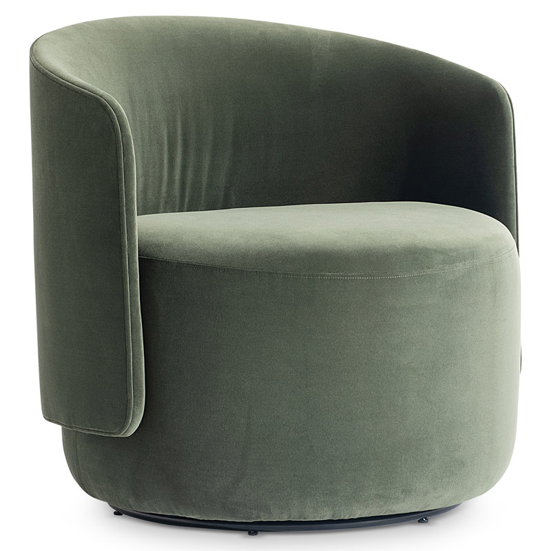 Crosby Swivel Barrel Chair, Green
