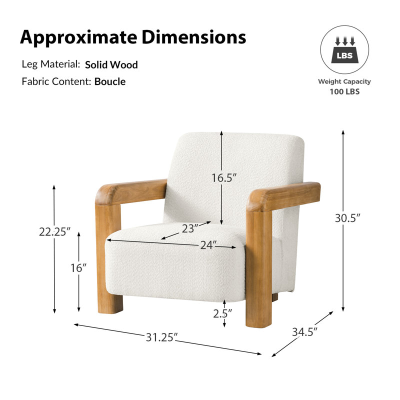 Chaise d'appoint rembourrée avec structure en bois d'hévéa massif Jakira, Ivoire ivoire