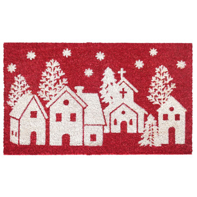 Paillasson d'extérieur antidérapant 18 po x 18 po Haerulf Winter Homes