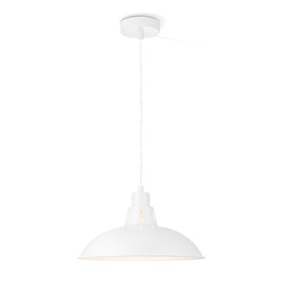 12 cm H Bowl Cotton Pendant Shade ( Screw On )