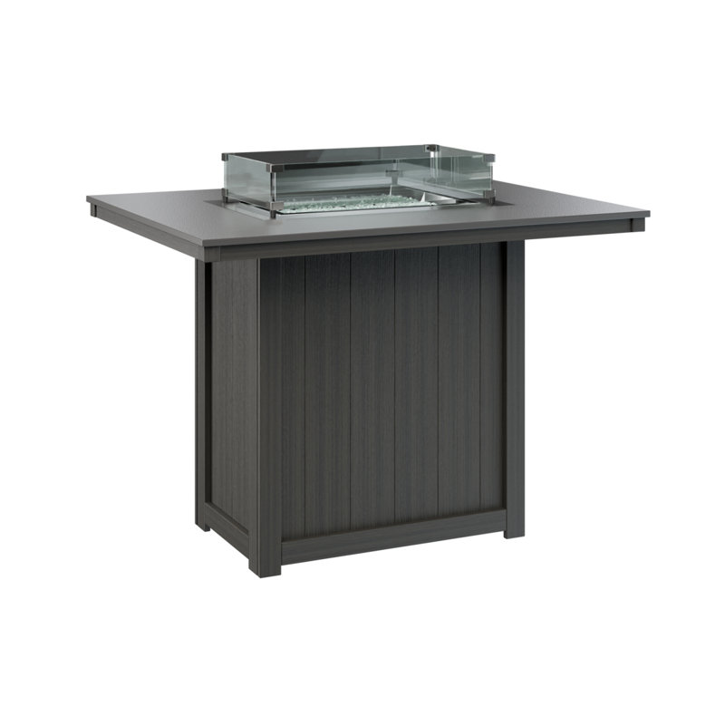 Foyer de table berlinois Donoma, Hammered Top Stainless with Coastal Grey Base, H 39 po x l 41 po x P 54 po