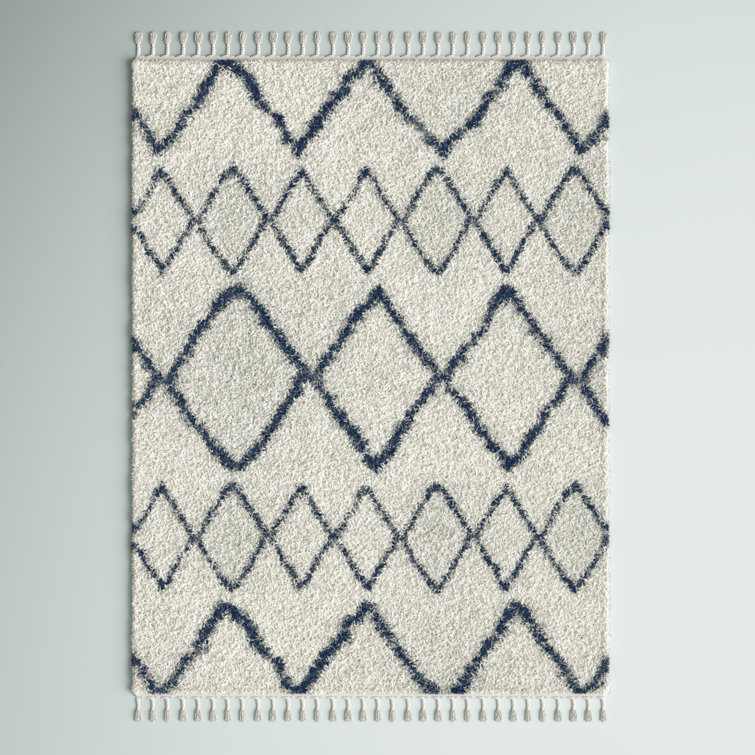 Whitney Shaggy Cream/Black Rug