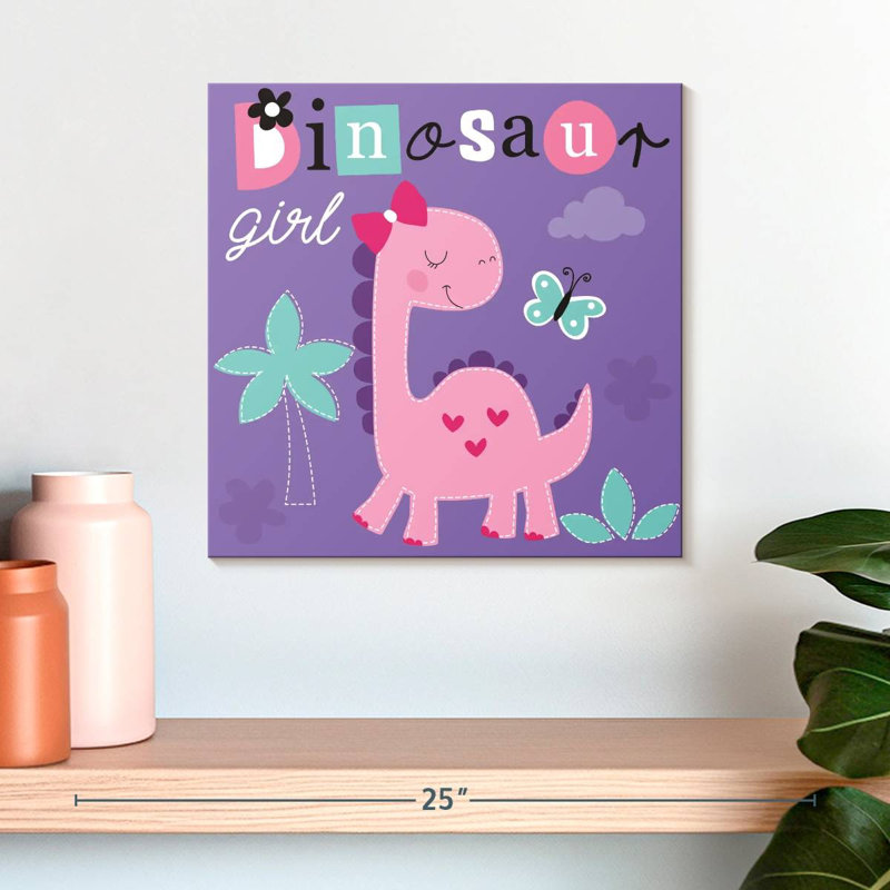 «Ashelle Dinosaur Girl», typographie, H 16 po x l 16 po