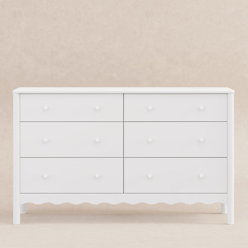Swell 6-Drawer Assembled Dresser, White