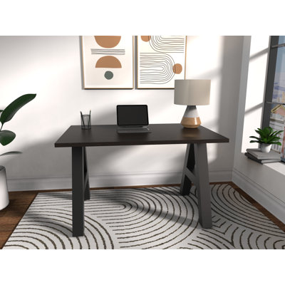 Serenity Modern A-Frame Executive Writing Office Desk, 48x30, Espresso Top