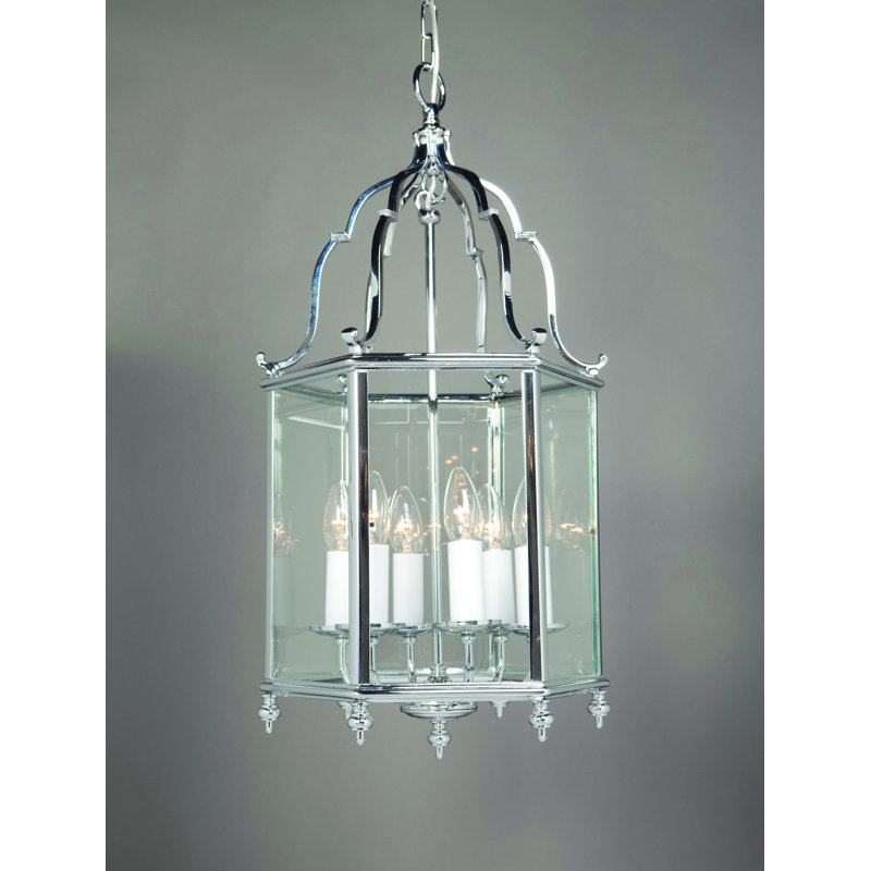 Nottingham 6 - Light Lantern Pendant, Chrome