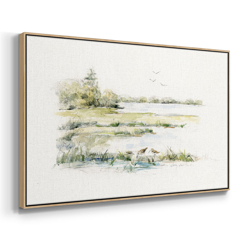 Cloisonné libellule, H 25 po x l 37 po x P 2 po, Natural Wood Framed Canvas