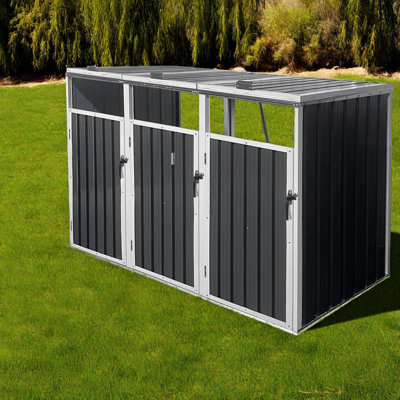 Durable Metal Sheds For Spacious Trash Storage, Modern Outdoor Use