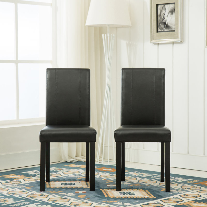 Springerton Upholstered Side Chair, Black