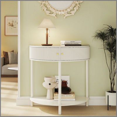 Table de bout demi-lune Artisan-Wave