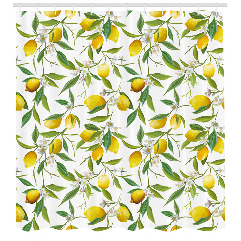 Shower Curtain with Hooks Included, 70" H x 69" W